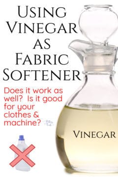 Using Vinegar As Fabric Softener