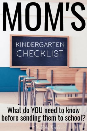 Mom's Before Kindergarten Checklist