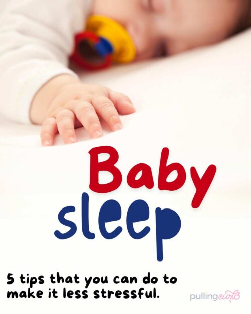 baby sleeping with a pacifier // baby sleep 5 things that you can do to make it less stressful.