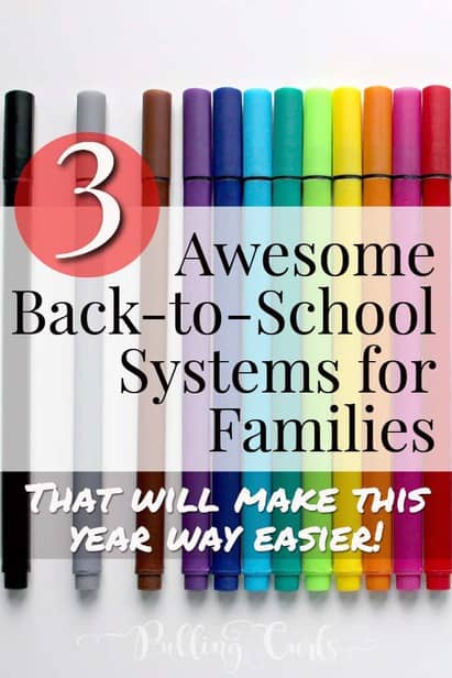 Back to school ideas to help organization in families. DIY your family life to make it smoother!