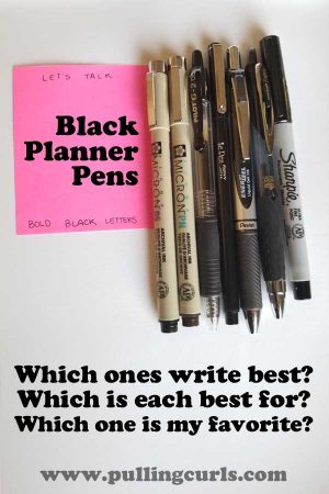 Best Pens for Planners: Favorite black pens for the Happy Planner