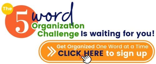 sign up for the 5 word organization challenge