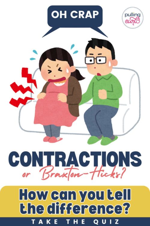 pregnan couple on the couch saying OH CRAP -- contraciton sor braxton Hicks?  How can you tell the difference --- take the quiz
