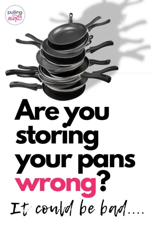 stack of pans // are you storing your pans wrong it could be bad.