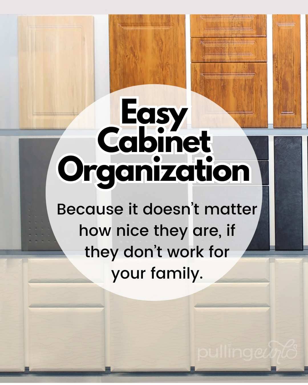 Discover new ways of using your space. Are you treating your kitchen cabinets merely as storage? Learn how to maximize your space and keep it organized. Turn your kitchen into a well-oiled machine. via @pullingcurls