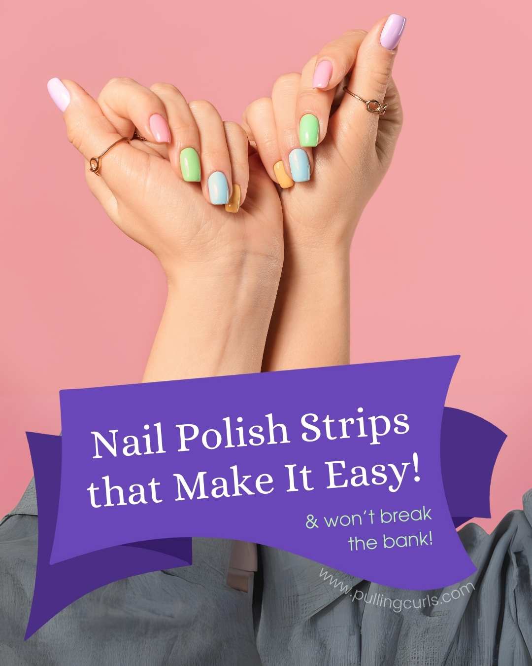 nails with nail wraps. Nail polish strips that make it easy & wont' break the bank! via @pullingcurls