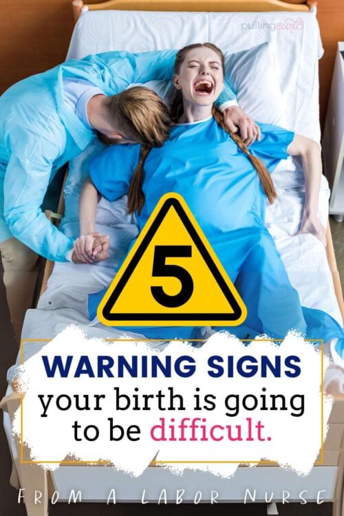 woman screaming in labor // 5 warning signs your birth is going to be difficult. From a labor nurse.