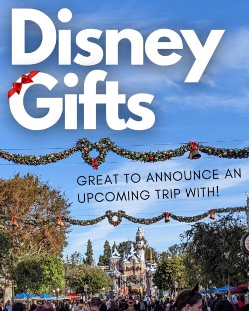 Disneyland park at Christmas // Disney gifts -- great to announce an upcoming trip with!