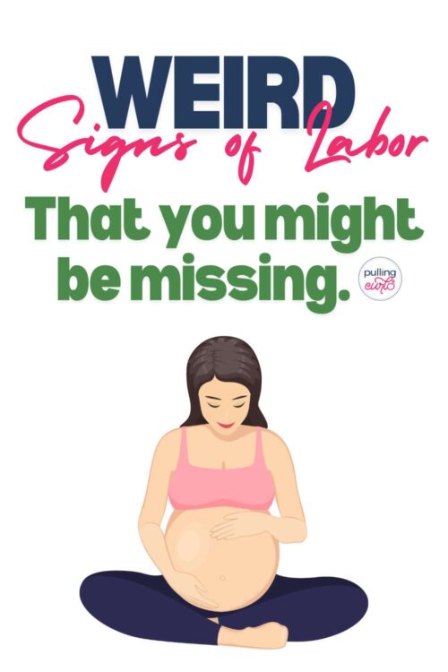 pregnant woman sitting cross-legged 4 signs of labor that you might be missing.