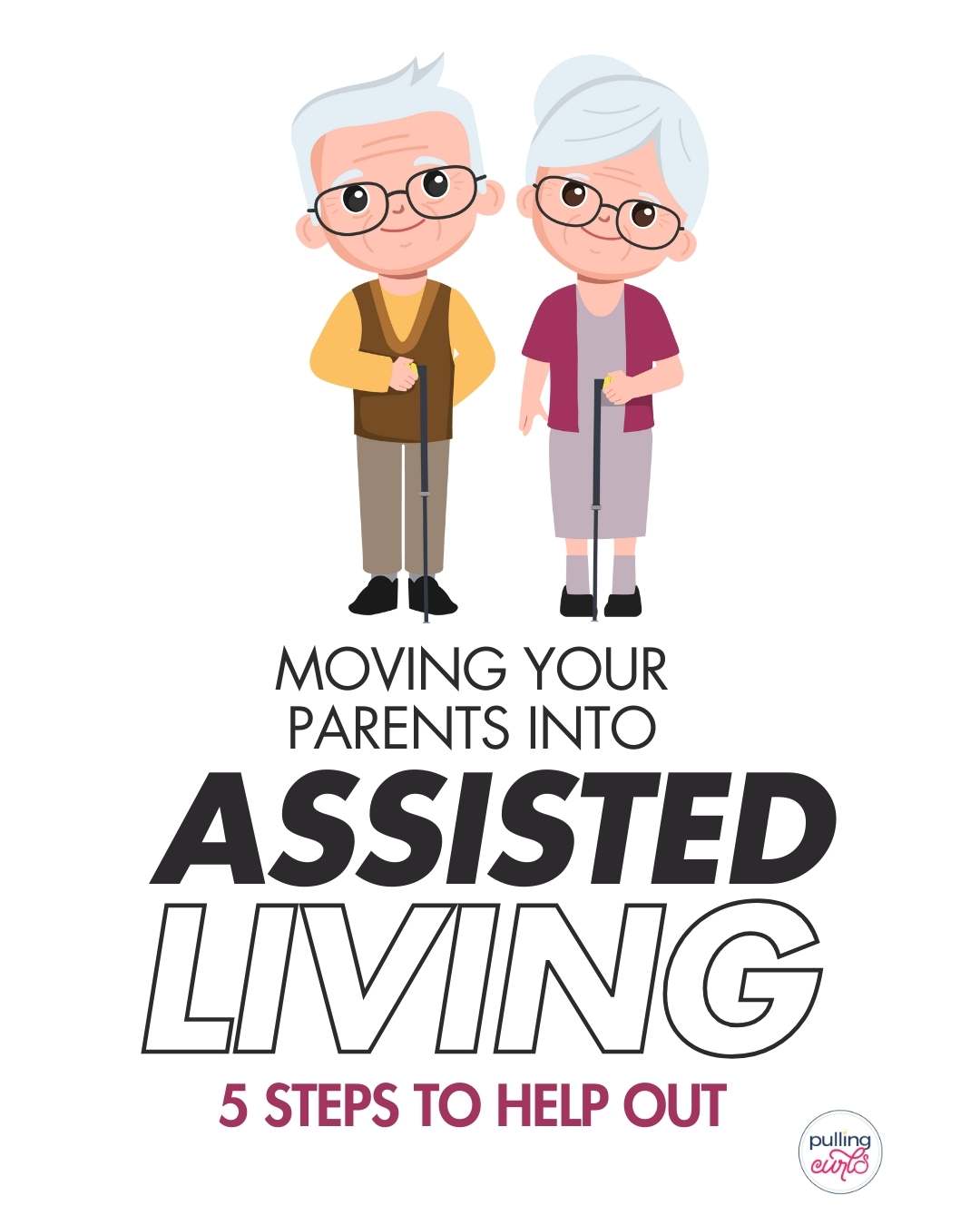 Moving parents into assisted living can be overwhelming and emotional for busy families. This guide offers essential caregiving tips and caregiver resources to make the transition smoother while ensuring your loved ones receive the best retirement living experience. Save this pin for later and read more to access a helpful estate planning checklist and practical advice. via @pullingcurls