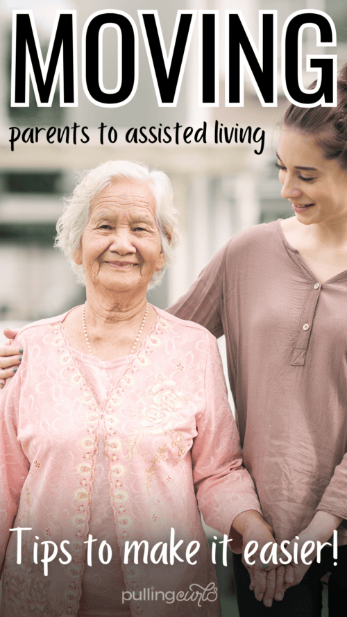 photo of old woman and daughter // MOVING your parents into assisted living -- tips to make it easier.