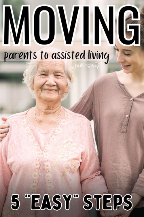 photo of old woman and daughter // MOVING your parents into assisted living -- 5 "easy" tips