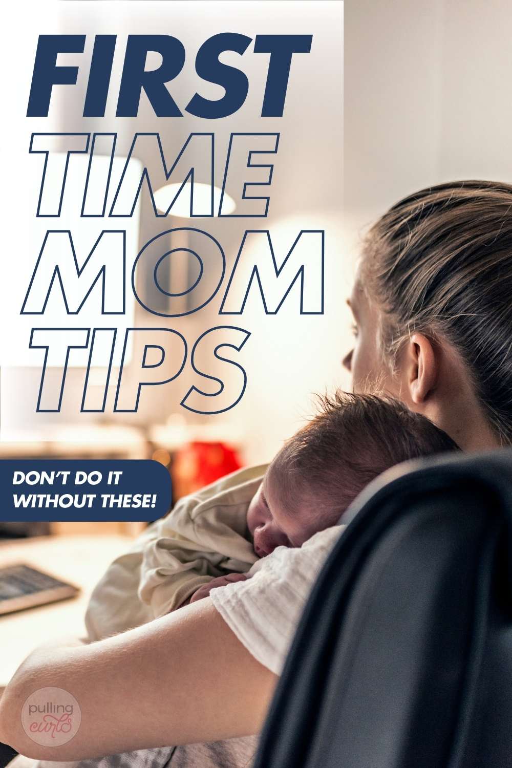 new mom looking at a computer screen / / first time mom tips via @pullingcurls