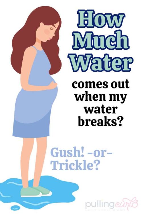 how much water comes out when my water breaks // pregnant in a puddle of water