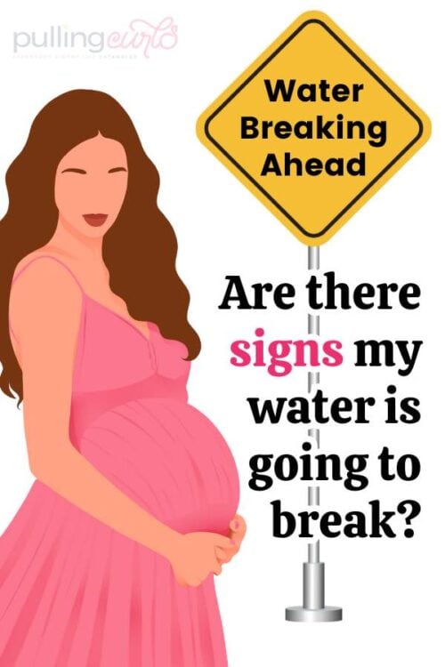 pregnant and a sign that says 