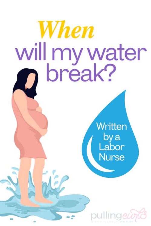 when will my water break? image of a pregnant woman who's water just broke