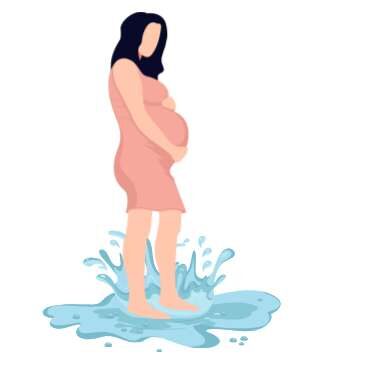 pregnant woman who's water has broken