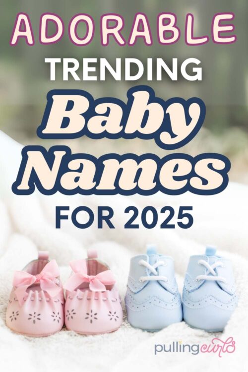 pink and blue baby shoes // adorable trending baby names for 2025