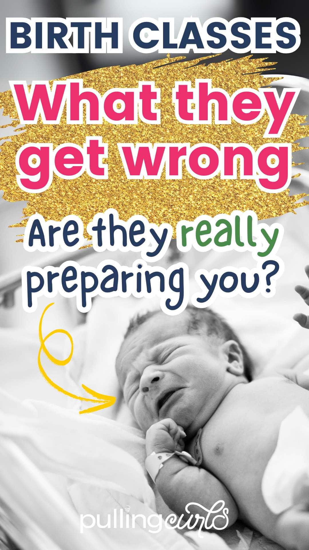 newborn in a hospital bassinet // birth classes -- what they get wrong. via @pullingcurls