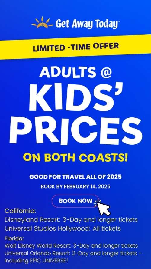 adults at kid's prices from Get Away Today