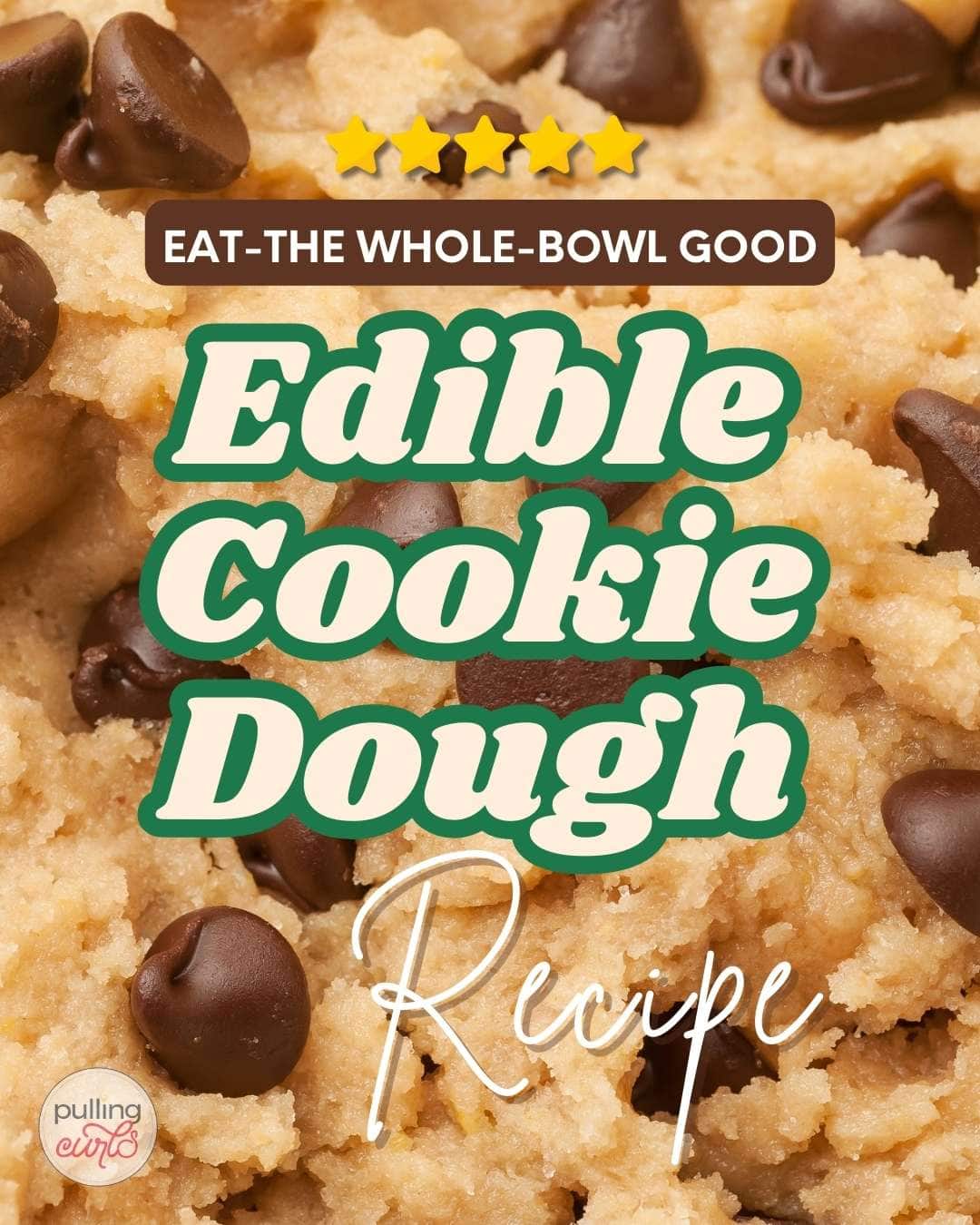 Cookie dough that’s safe and easy to make? Yes, please! Try this Simple Cookie Dough Recipe that’s perfect for ice cream toppings or snacks—save this pin for your next dessert idea! Edible Chocolate Chip Cookie Dough, Homemade Cookie Dough, Edible Cookie Dough Recipe, Ice Cream From Scratch, My Favorite Recipes, Best Edible Cookie Dough. via @pullingcurls