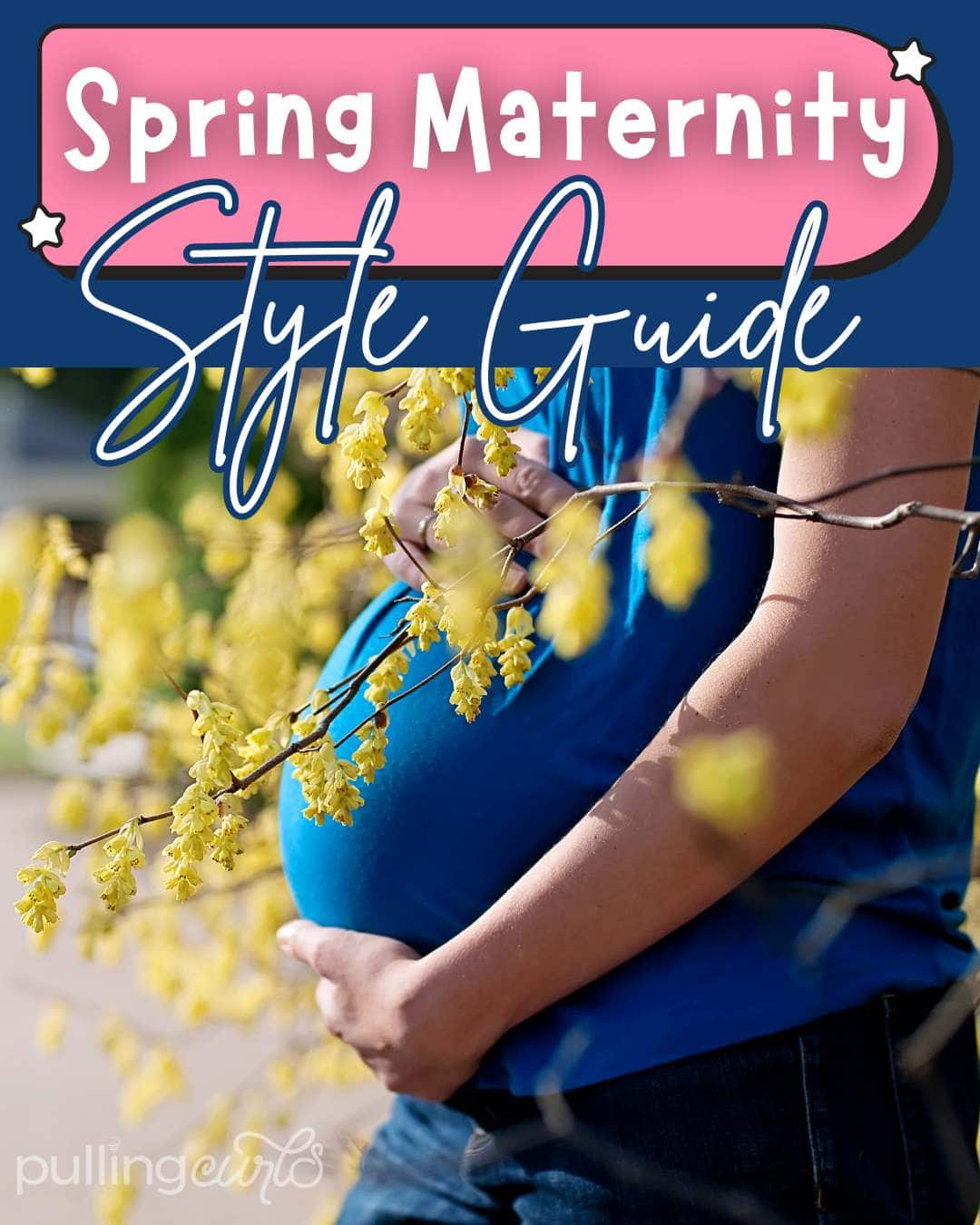 pregnant woman in spring // spring maternity style guide via @pullingcurls