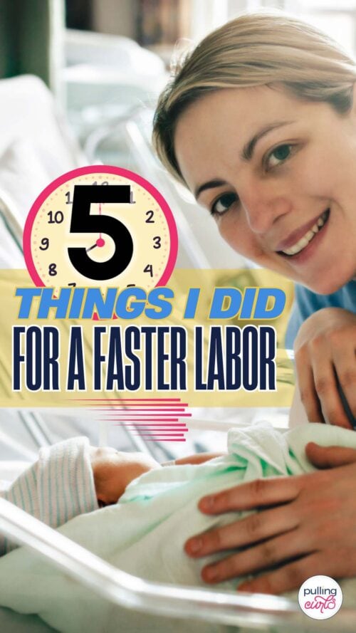 woman and her new baby // 5 things I did for a faster labor